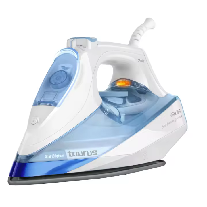 Taurus - Plancha de vapor Agatha 2800. Color Azul. Material producto Cerámica. Potencia 2.800 W. Longitud del cable 195 cm - 1