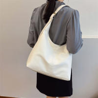 Bolso De Hombro Vintage Para Mujer Con Gran Capacidad Y Correa Cruzada Retro Tote Para Comunicación Material PU Sólido - details 6