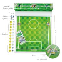 HENBEA SuperGol Juego Mesa Futbol Familiar Juguetes Regalo Niños Adultos Fans Liga Deporte de Mesa Juego Dados Estrategia Tablero Grande Lona de Jardín Impermeable 85x55 cms Apto Exteriores 7-77 años (1100) - details 2