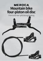 Freno De Disco MTB M4S De 4 Pistones Tipo Split Bilateral Freno Hidráulico Con Tubo Lubricado Longitud Frontal 850mm Trasero 1600mm Para Bicicleta De Montaña - details 0