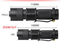 Linterna LED Portátil Ultra Brillante 18650 14500 L2 T6 Q5 Con Enfoque Ajustable Para Camping Y Emergencias Luz Exterior - details 3