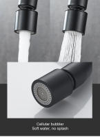 Grifo De Cocina Montado En Pared Negro Con Filtro De Agua Salida Pulida Doble Manera De Instalación Material De Latón Cerámico - details 9