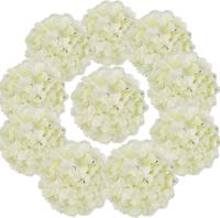 10pcs Cabezas De Hydrangea De Seda Con Tallos Flores Artificiales Para Decoración De Casas Y Bodas - details 1