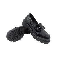 Mocasines de Mujer en Charol Sintético con Forro de Textil Polipiel y Detalle de Pedrería - TULIPANO - details 5