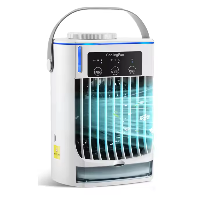 Mini aire acondicionado frío portátil, Enfriador de aire de escritorio, USB, ventilador de refrigeración por agua para el hogar y la Oficina, humidificador de aire acondicionado móvil - 1