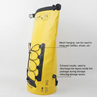 Mochila De Almacenamiento Exterior 20L Impermeable Y Colapsable Para Kayak Y Rafting Separación Seca Y Húmeda Bolsa De Río Unisex Color Amarillo Y Negro - details 16