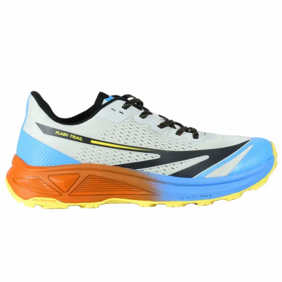 Zapatillas trail  Hi-Tec Flash Trail gris azul naranja hombre - 1