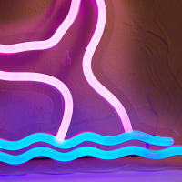 Chi-buy Letra LED Neón Mermaid Con Alimentación USB Luz Nocturna 3D Para Decoración De Pared Habitación Juego Sala De Estar - details 1