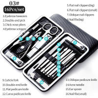 Juego De Cortauñas Y Afeitadoras De Acero Inoxidable Para Manicura Y Pedicura Herramienta De Arte De Uñas Con Cuchara Orelleña - details 2