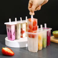 Molde Para Helado Y Pascitos De Hielo 4 Piezas Con Palitos Y Tapa Herramienta Creativa De Cocina Reutilizable Para El Verano - details 0