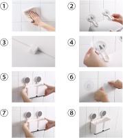Soporte para utensilios de cocina sin Perforaciones, escurridor de cuadernos con bandeja de Goteo, Cesto para cuadernos, organizadores de pared para - details 2