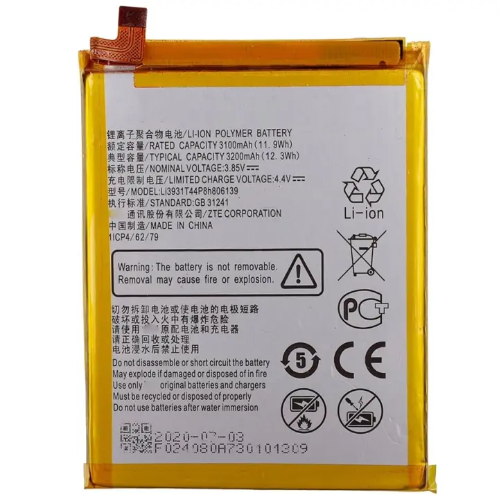 Bateria Li3931T44P8H806139 compatible para ZTE Blade A51 V9 V10 A7 Vita A5 2020 - 1