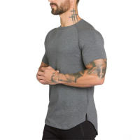 Camiseta De Fitness Para Hombre Camiseta De Algodón Con Estampado Casual Manga Corta Transpirable Para Verano Musculación Estilo Hip Hop - details 5