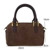 Bolso De Hombro Pequeño En Cuero Sintético Marrón Estilo Coreano Retro Casual Bolso Cruzado Para Mujer Con Cierre De Cremallera - details 0