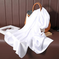 Pañuelo De Seda Lujoso Para Mujer En Color Sólido Moda Comodidad Y Versatilidad Shawl Muffler Neckerchief Bandanna Para Exterior - details 3