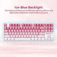 Teclado mecánico con cable Redragon K576W-GP DAKSA TKL de 87 teclas con tapas de teclas PBT degradado interruptor rojo - details 1