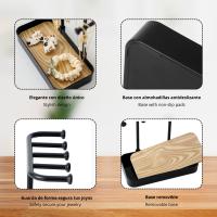 LUTODY - Organizador de joyas, Soporte expositor con 5 ganchos para bisutería, collares, anillos, pendientes, pulseras, colgantes y brazaletes - Joyero elegante y práctico - details 3