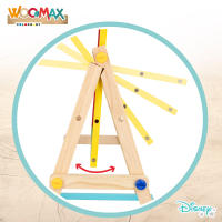 WOOMAX - Pizarra de madera Disney con doble cara para niños, diseño de Minnie y Mickey, mide 37,5x65 cm, incluye tizas, borrador y rotulador, ideal para dibujar y escribir, recomendada a partir de 4 años - details 2