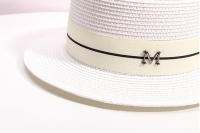 Sombrero De Paja Para Mujer Verano Estilo Flat Top Small Top Hat Para Playa Y Vacaciones Sombrero Tejido En Paja Protección Solar - details 6