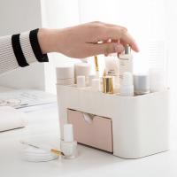 Organizador De Maquillaje Con Cajón Y Estuche De Algodón Caja De Almacenamiento Para Labiales Y Brochas Material Acrílico Y Plástico - details 3
