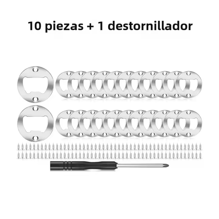 Kit De Herramientas Para Abrebotellas Redondo De Acero Inoxidable Con Tornillos Inserto DIY Piezas De Suministro De Hardware - 1