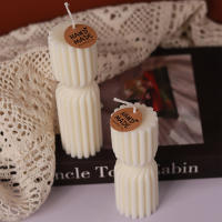 Molde De Vela De Silicón En Forma De Cilindro Para Velas De Estriado DIY Para Decoración De Mesa Y Regalos Hechos a Mano - details 4