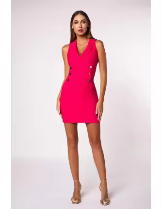 Vestido Carher Nia fresa - 1