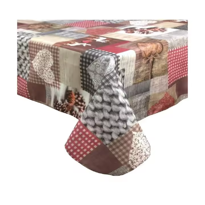 Mantel Navideño Anti Manchas de Poliéster Corazón 5490 - 1