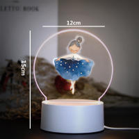Lámpara 3D De Ballet Pequeña Para Decoración De Habitaciones Infantiles Lámpara Nocturna LED Iluminación Para Dormitorio - details 7