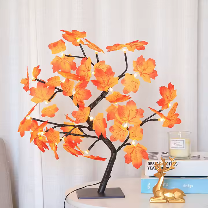 Lámpara De Mesa En Forma De Hoja De Rosas LED Con Luz De Navidad USB Decoración Para Fiesta Boda Dormitorio Regalo De Día De La Madre - 1