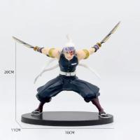 Figura De Anime Demon Slayer 19cm Nezuko Tanjirou Zenitsu Inosuke Kyoujurou Giyuu Qposket PVC Juguete De Combate Regalo Para Niños - details 5