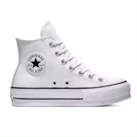 Zapatillas Converse Chuck Taylor All Star Leather High Top Blancas Piel Mujer 561676C - 1