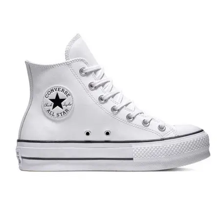 Zapatillas Converse Chuck Taylor All Star Leather High Top Blancas Piel Mujer 561676C - 1