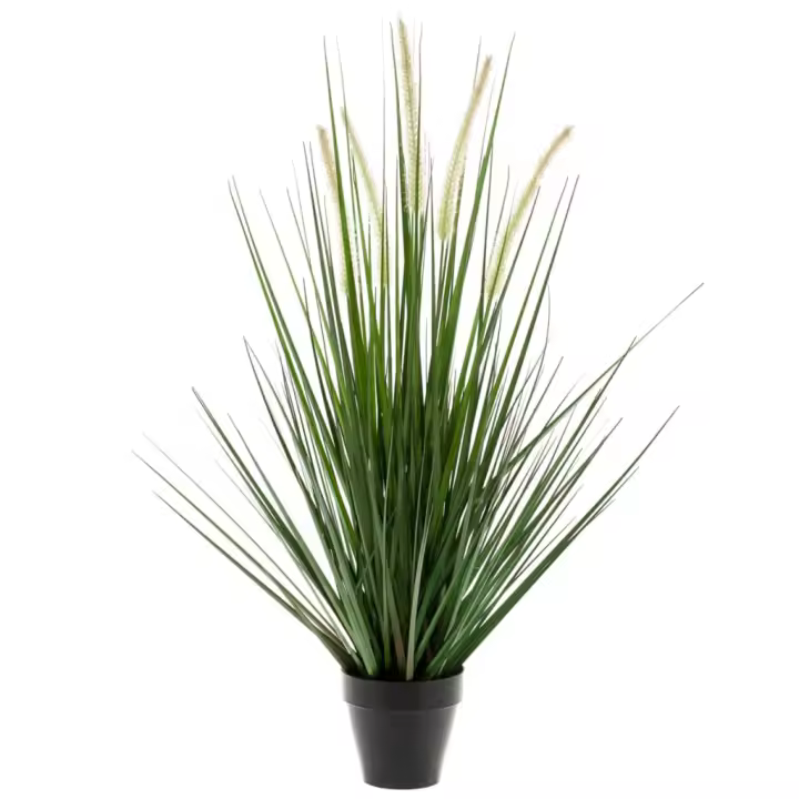 Emeral Planta Hierba Artificial Alopecurus Verde Flor Maceta Decoración Dimensiones 70 cm, 120 cm - 1