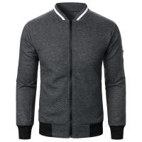 Sudadera Casual Para Hombre Con Cierre De Cremallera Y Collarín De Stand Waffle Para Otoño E Invierno Material Poliéster - details 20