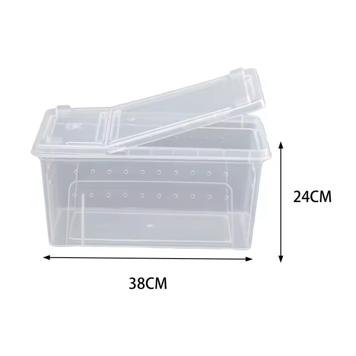 Caja De Cría De Reptiles Transparente Terrario Para Tortugas Geckos Sapos Transporte De Animales Habitaci\u00f3n Plástico - 1