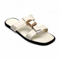 Calzados soraia, Sandalias Planas de Mujer con Punta Cuadrada, Diseño Elegante con Hebilla Decorativa, Estilo Minimalista y Sofisticado, Calzado Abierto para Verano, Ideal para Eventos, Paseos o Uso Diario Playa Metal Lazo Playa - details 1