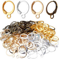 50pcs Gancho De Aro Para Pendientes De Cierre Trasero Plata En Brasa Hipoalergénico Para Diseño De Joyería Y Fabricación De Pendientes - details 0