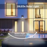 Luz Solar Exterior 20 LED 3 Modos De Iluminación Sensor De Movimiento Luz Solar Para Pared Patio Jardín Valla Moderna IP65 - details 5