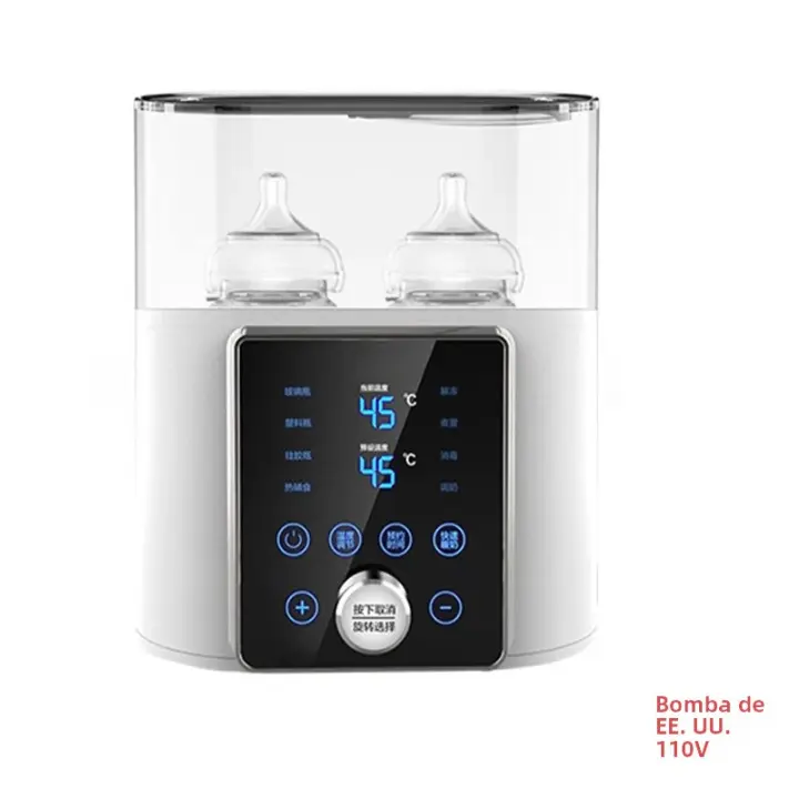Calentador Y Esterilizador De Botellas Para Bebé 8 En 1 Con Temporizador Para Leche Materna O Fórmula Ajuste Para 2 Botellas Material P.P. Libre De Químicos - 1