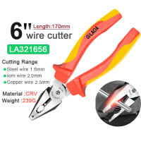 Alicates De Corte De Alambre Aislados LAOA VDE De 6'' 7'' 8'' Combinación Diagonal Nariz De Agujas Para Electricista Resistencia a Alta Tensión - details 2