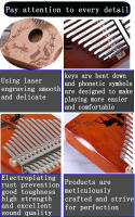 Piano De Quince Teclas Calimba Profesional Ajustable Portátil Kalimba Para Principiantes Instrumento Musical De Cinco Dedos Regalos Para Cumpleaños Y Festivales - details 4