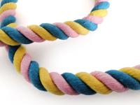 Juguete Para Aves De Compañía Mordedor De Algodón Colorido Para Periquitos Resistente Y Elástico Con Carril Para Colgar En Jaula - details 5