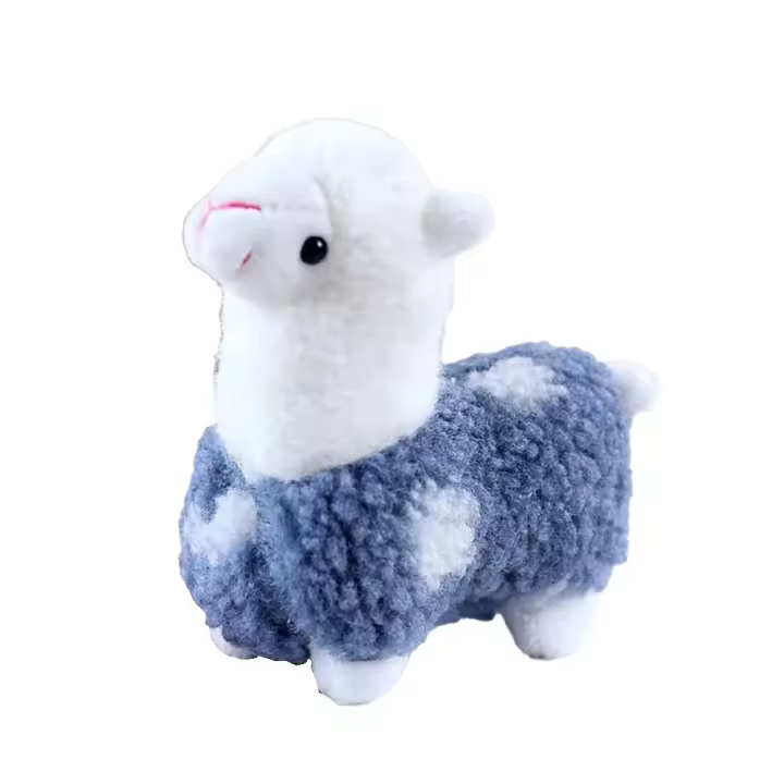 Juguete De Peluche Alpaca Lindo Para Niños Muñeco De Peluche Suave Decoración De Cumpleaños Regalo Para Niñas Y Niños Con Llavero Colgante - 1