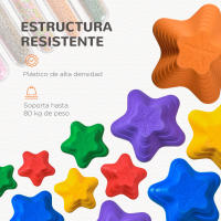 Outsunny Piedras de Equilibrio para Niños Apilables Bloques de Equilibrio Antideslizante Estilo Estrella de Mar de 11 Piezas para Coordinación y Desarrollo del Equilibrio Interior Exterior - details 5