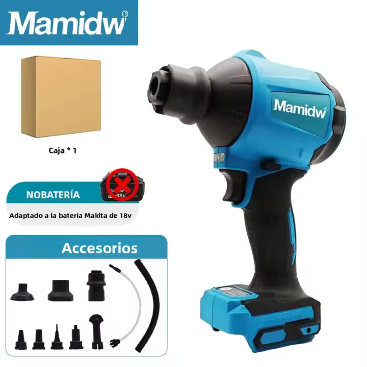 Pistola De Aire Sin Cable Mamidw Con Boquilla Herramienta De Despolvo Y Inflado Para Batería Makita 18V Motor Brushless - 1