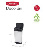 Curver Papelera de pedal doble Deco plateado 23L + 23L - details 7