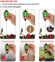 Kit De Prueba De Tierra Para Plantas Con Medidor De Humedad Y pH 3 En 1 Herramienta De Acidez Y Luz Para Flores Y Jardín - details 14