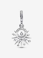 Pandora - Charm Doble Colgante de Fuegos Artificiales Brillantes-Plata de Lei - details 0