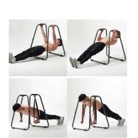 Ozio Fitness Barras Paralelas Dip Bar con Cintas de Suspensión Multifuncional (Par) - Fortalece Brazos, Core y Pecho - details 0
